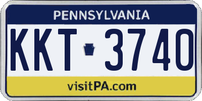 PA license plate KKT3740