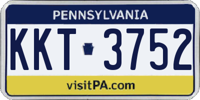 PA license plate KKT3752