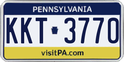 PA license plate KKT3770