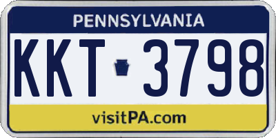 PA license plate KKT3798