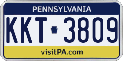 PA license plate KKT3809