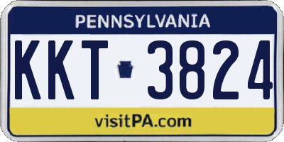 PA license plate KKT3824