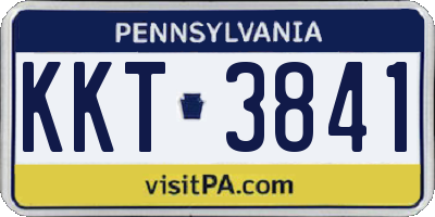 PA license plate KKT3841
