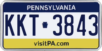 PA license plate KKT3843