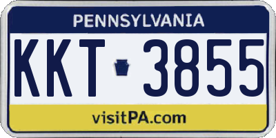 PA license plate KKT3855