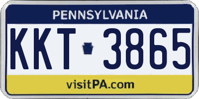 PA license plate KKT3865