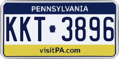PA license plate KKT3896