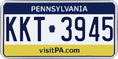 PA license plate KKT3945