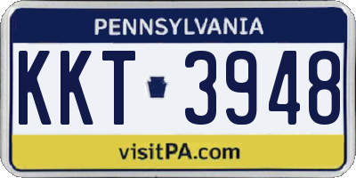 PA license plate KKT3948