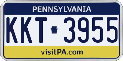 PA license plate KKT3955