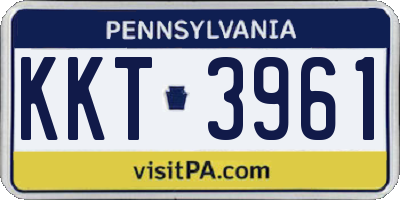 PA license plate KKT3961
