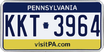 PA license plate KKT3964
