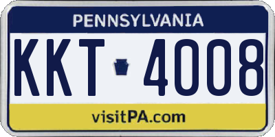 PA license plate KKT4008