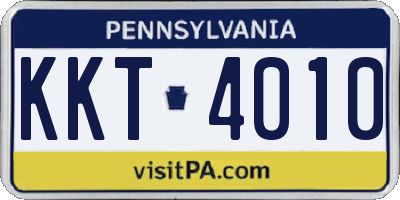 PA license plate KKT4010