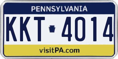 PA license plate KKT4014