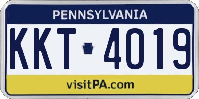 PA license plate KKT4019