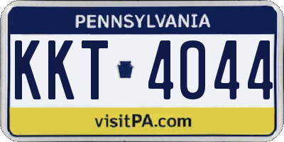 PA license plate KKT4044