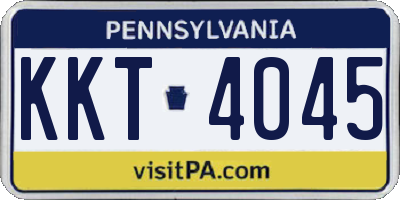 PA license plate KKT4045