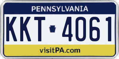 PA license plate KKT4061