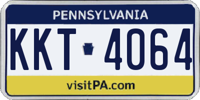 PA license plate KKT4064