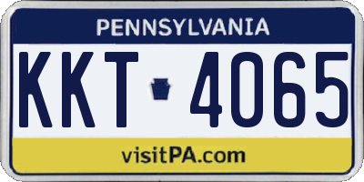 PA license plate KKT4065