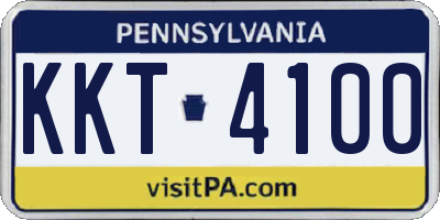 PA license plate KKT4100