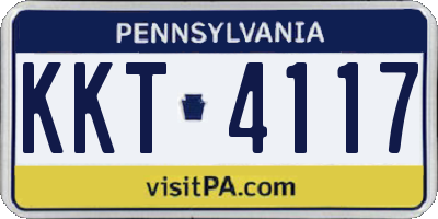 PA license plate KKT4117