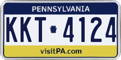 PA license plate KKT4124