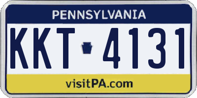 PA license plate KKT4131