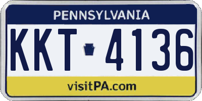 PA license plate KKT4136