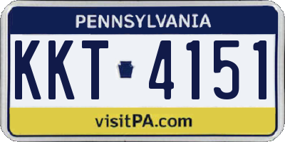 PA license plate KKT4151