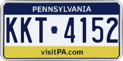 PA license plate KKT4152