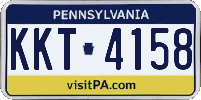 PA license plate KKT4158