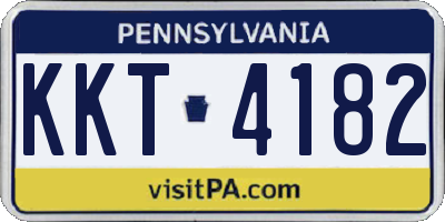 PA license plate KKT4182