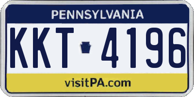 PA license plate KKT4196