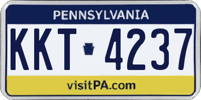 PA license plate KKT4237