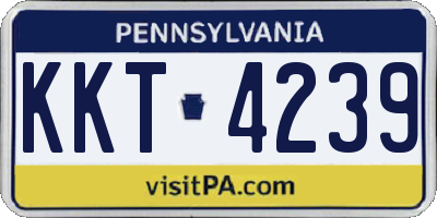 PA license plate KKT4239