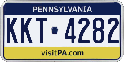 PA license plate KKT4282