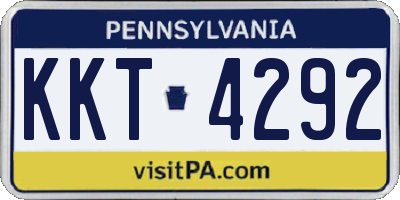 PA license plate KKT4292