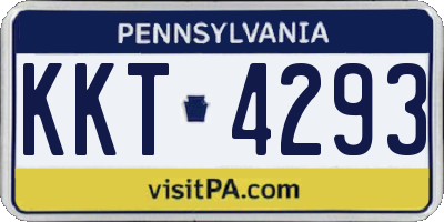 PA license plate KKT4293