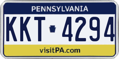 PA license plate KKT4294