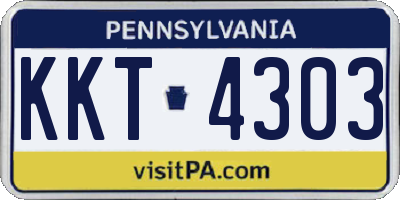 PA license plate KKT4303