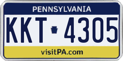 PA license plate KKT4305