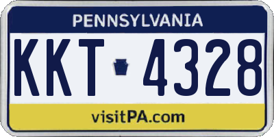 PA license plate KKT4328