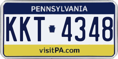 PA license plate KKT4348