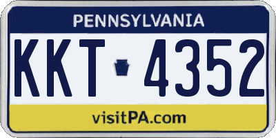 PA license plate KKT4352