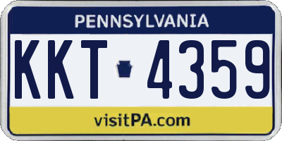 PA license plate KKT4359