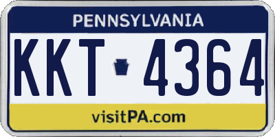 PA license plate KKT4364