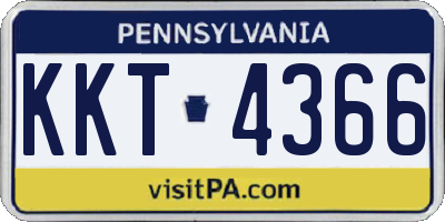 PA license plate KKT4366