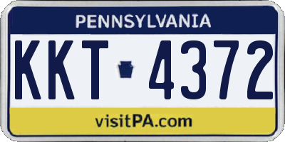 PA license plate KKT4372